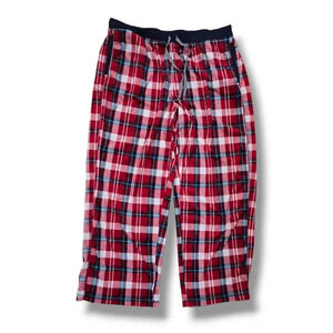 Nautica women's red multicolor plaid soft Pajama pants Loungewear  - xl